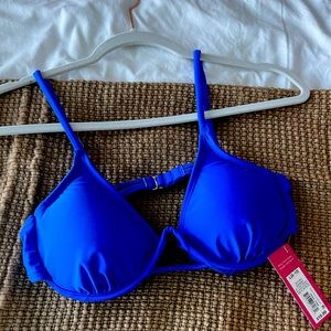 Target-xhilaration blue bikini top- Size L (8-10)